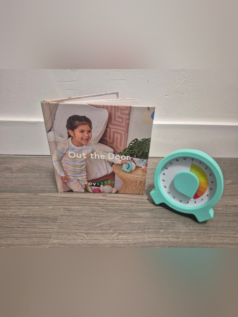 Out the Door board book/Countdown Color Timer from Lovevery Ready for Routines